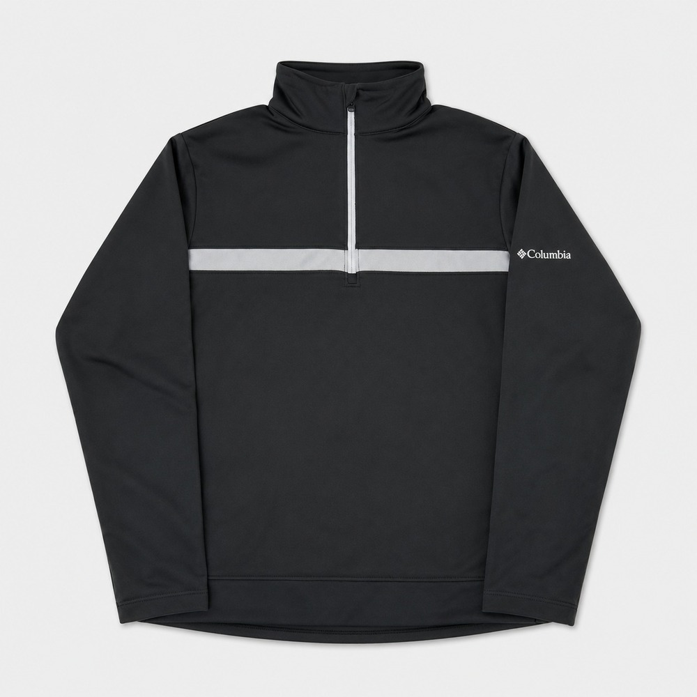 Columbia Golf Pullover Mens M Black 1/4 Zip Reflective Performance NWT